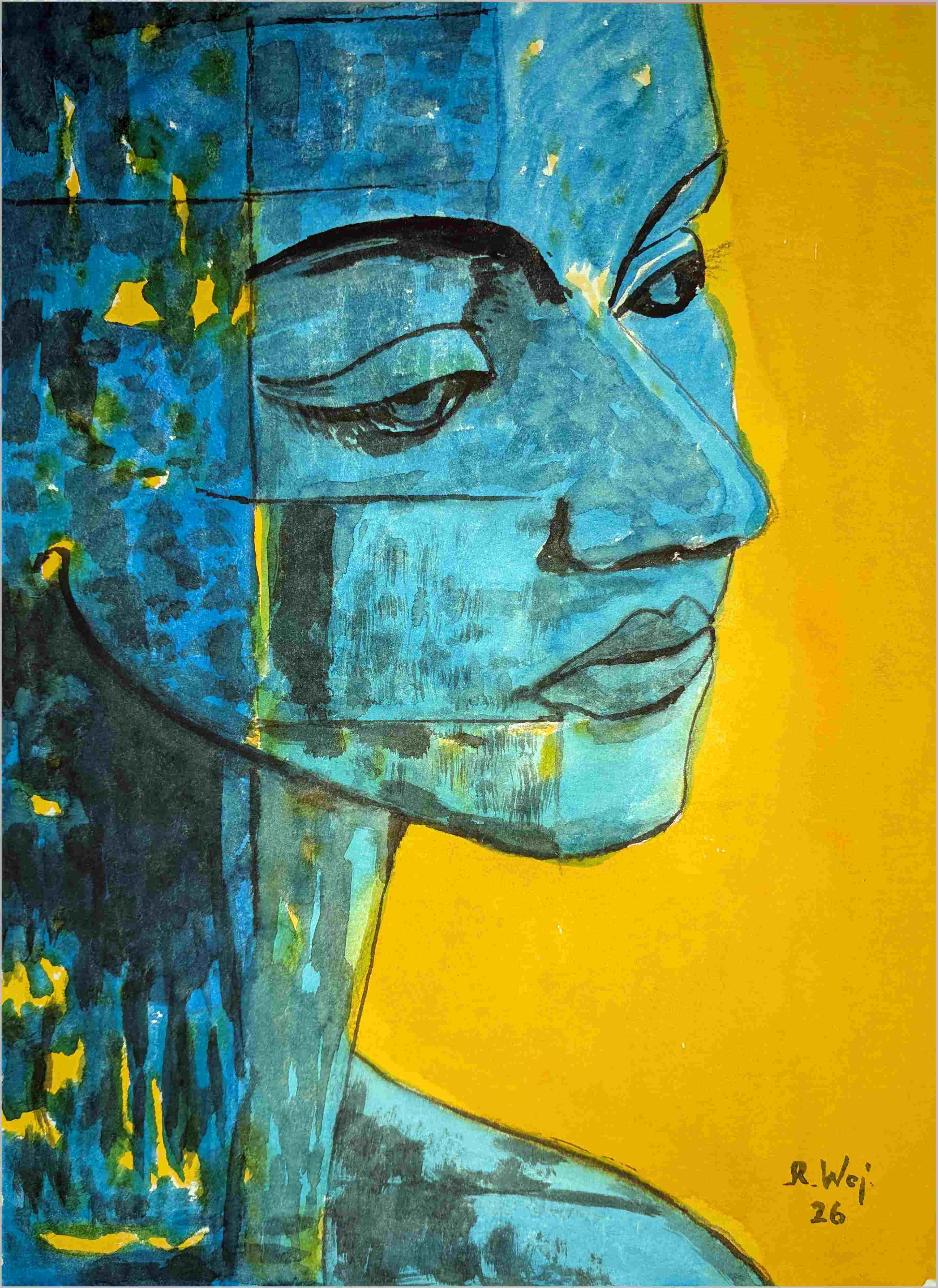   Portrait gelb-blau